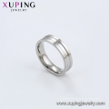 15855 Xuping fashion simple titane bijoux bague de conception simple bague avec CZ synthétique